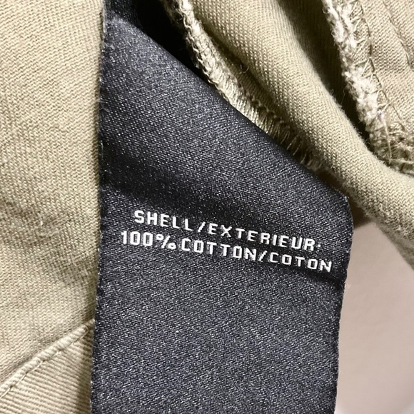 7 For All Mankind Women's Sz L Khaki Green Jacket 100% Cotton - Picture 11 of 12